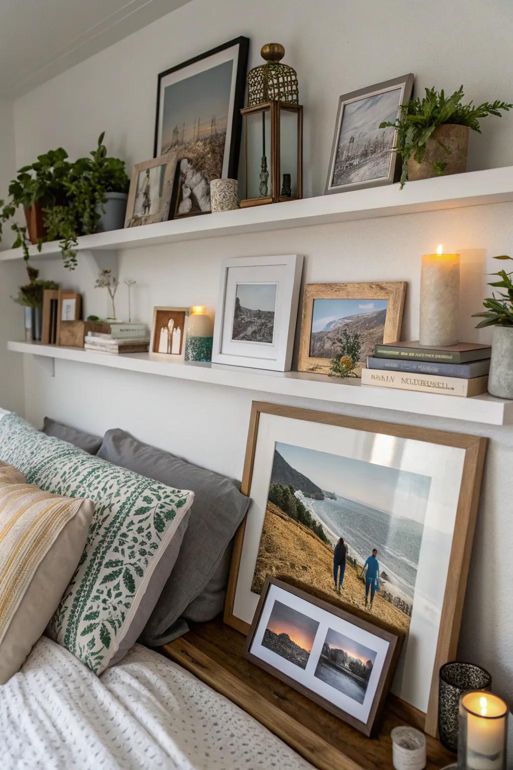 A picture ledge delivers a versatile and ever-evolving display.