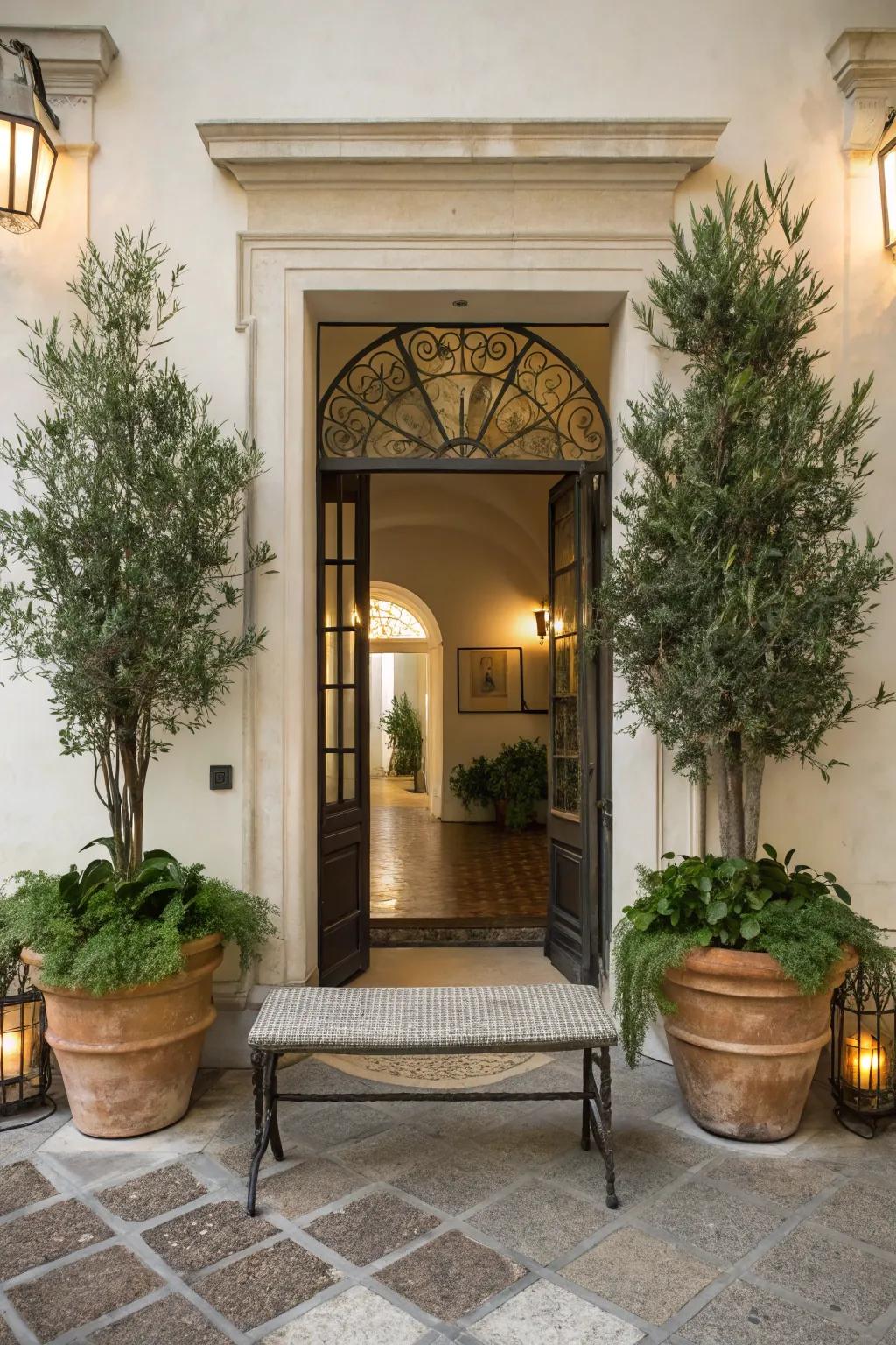 Greet guests with a stunning plant arrangement in your entryway.