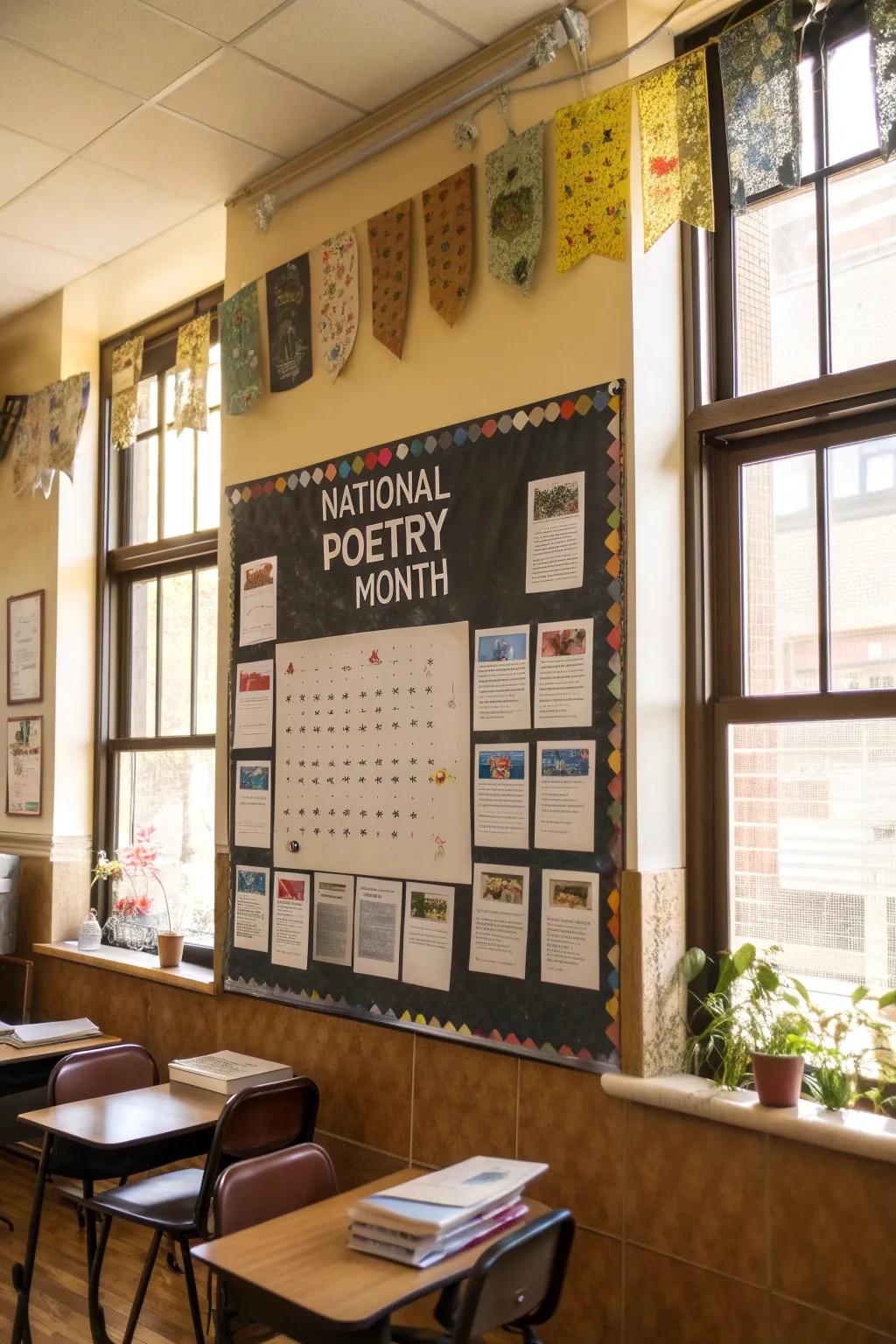 Honor Verse Appreciation Month with a specially themed display.