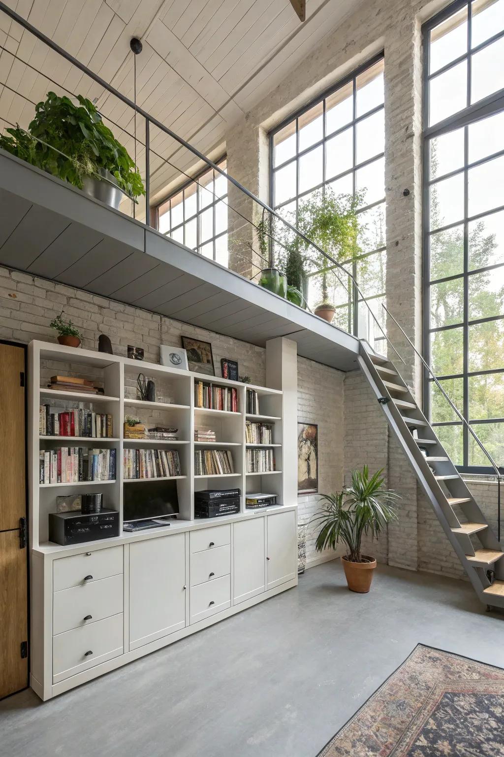 Creative storage answers that maximize loft space without affecting design.