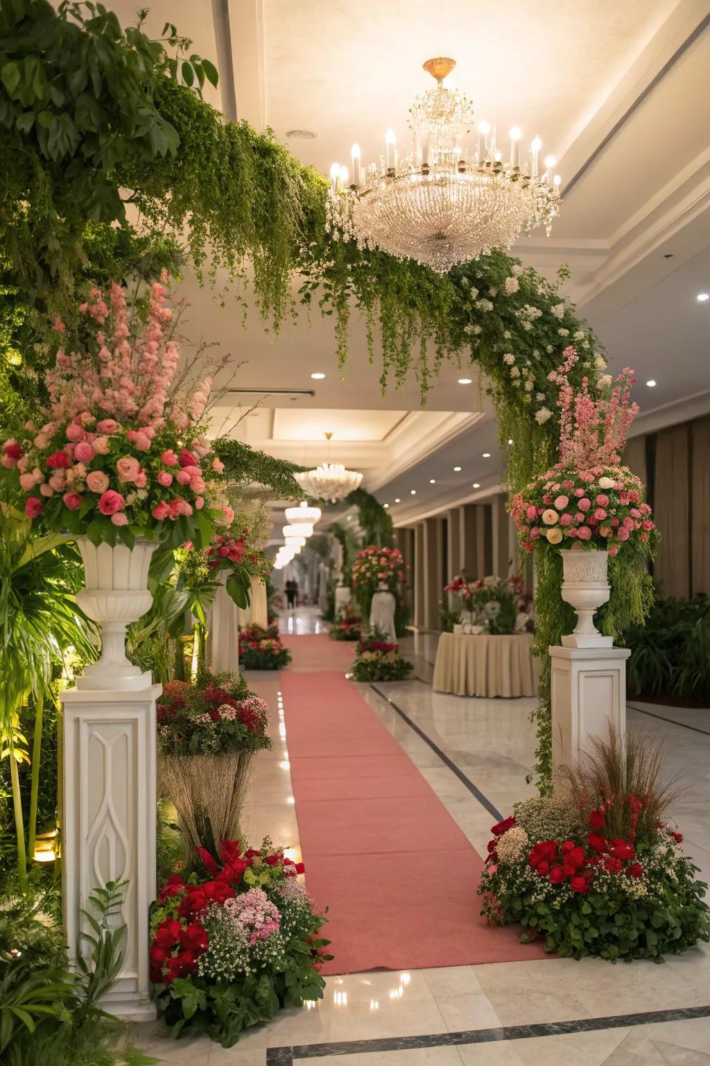 Bring a refreshing elegance with lush floral arrangements.