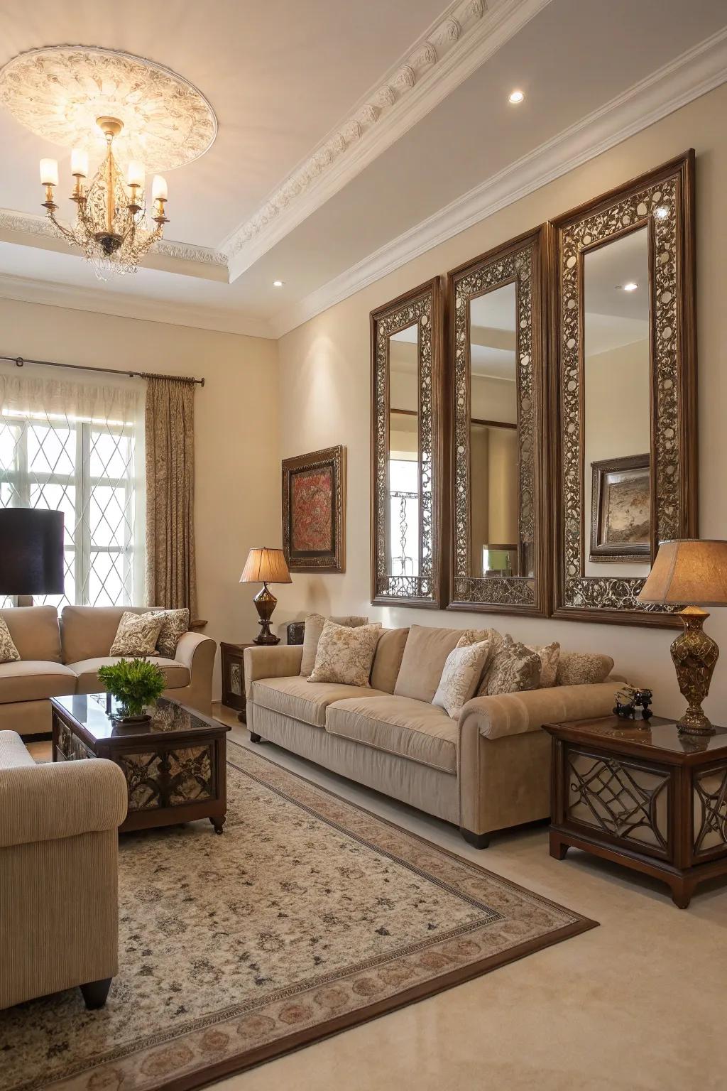 Reflectors grow visual space and brighten the space.