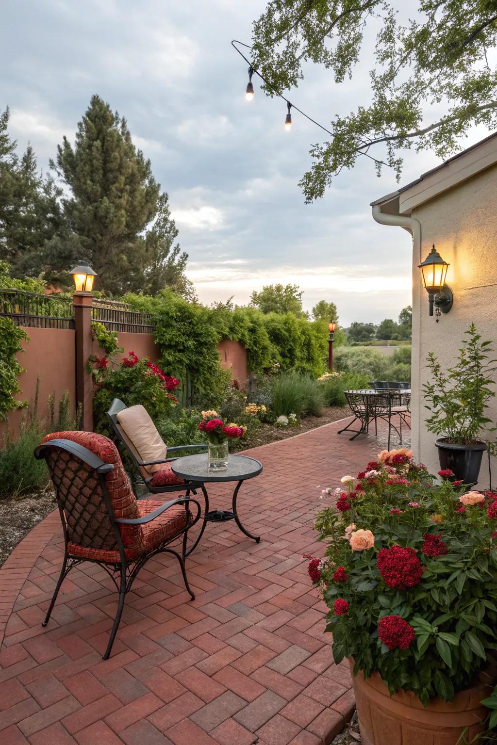 Alter a sector of your patio into a tranquil haven.