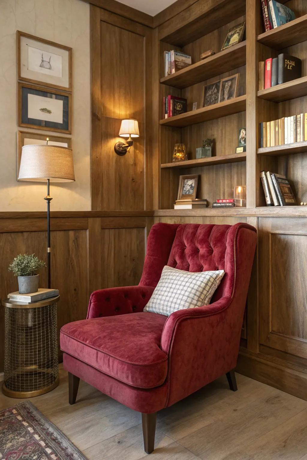 Intermix textural feels for a luxurious retro sensation.