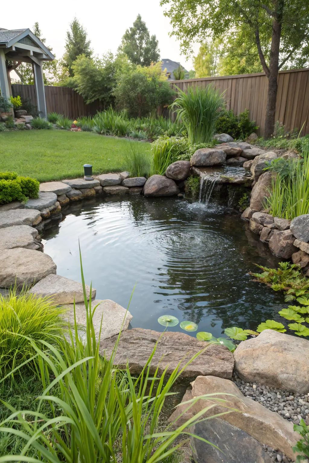 Enhance your stone garden with a calming water element.