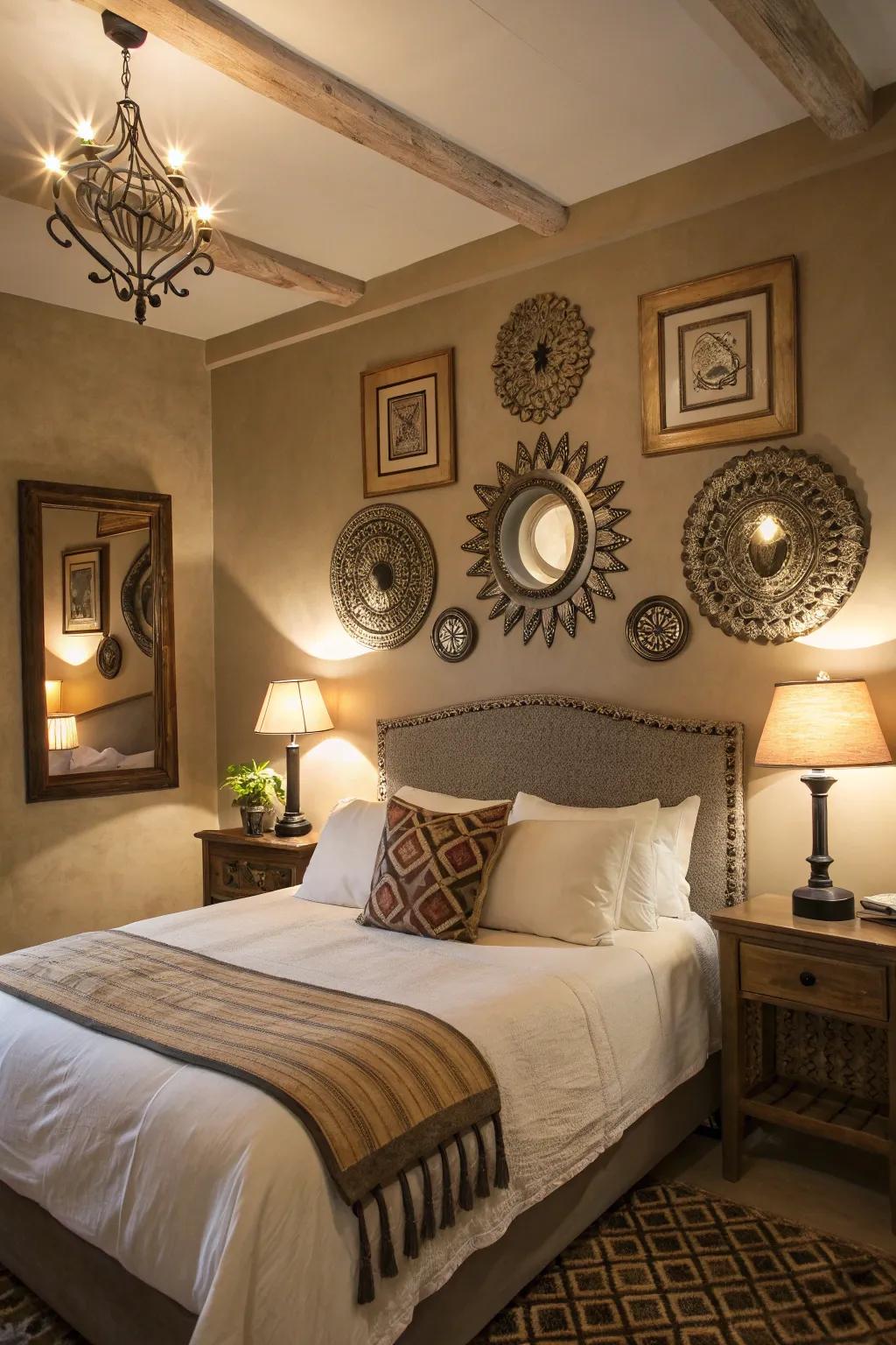 Artwork and mirrors personalize your space beautifully.