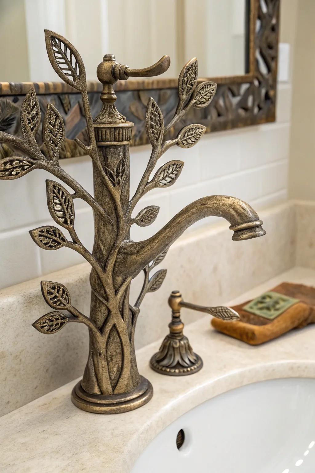 Nature-inspired water spouts bring the outdoors inside.