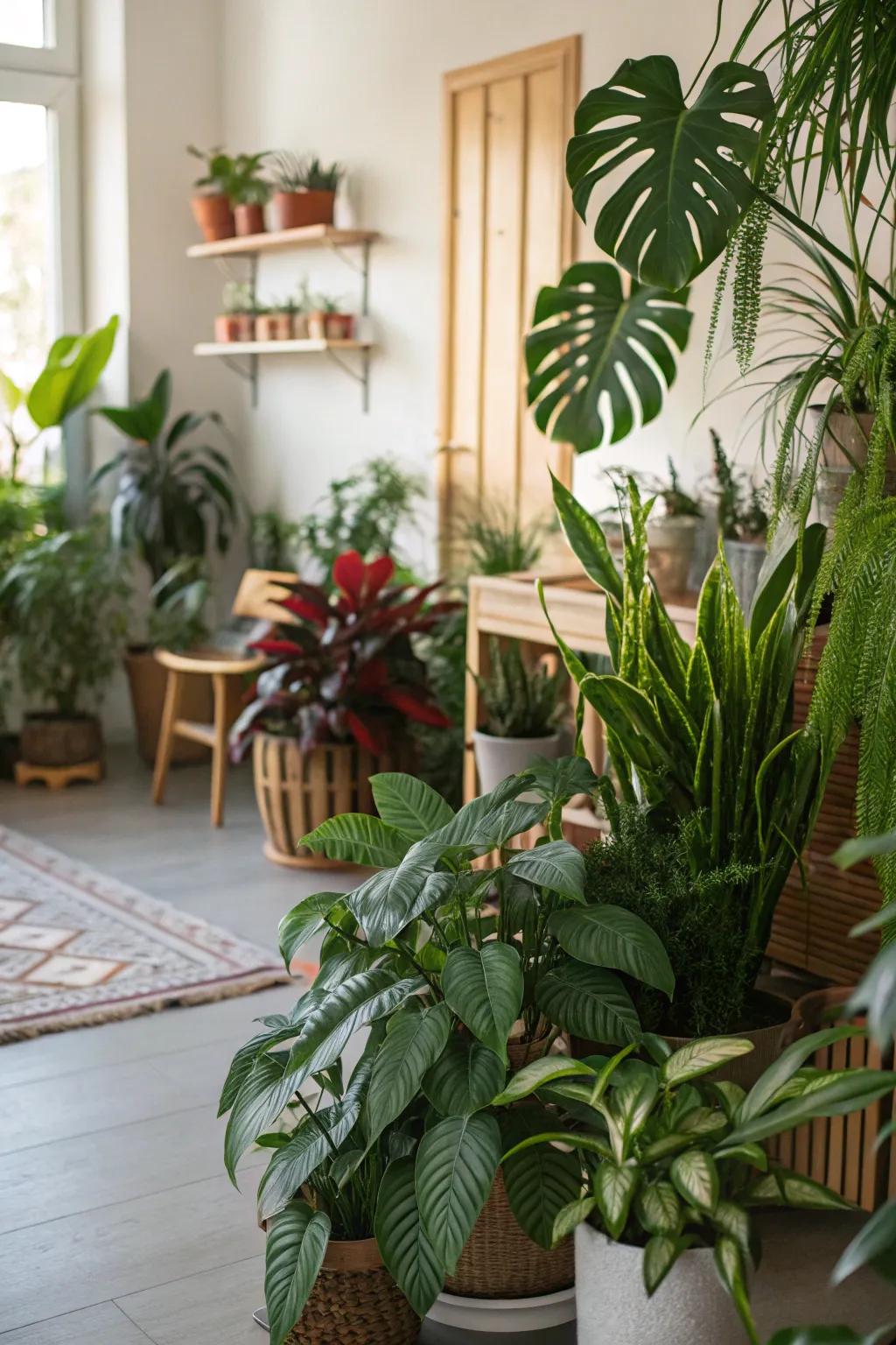 Interior vegetation introduces life and color to any space.