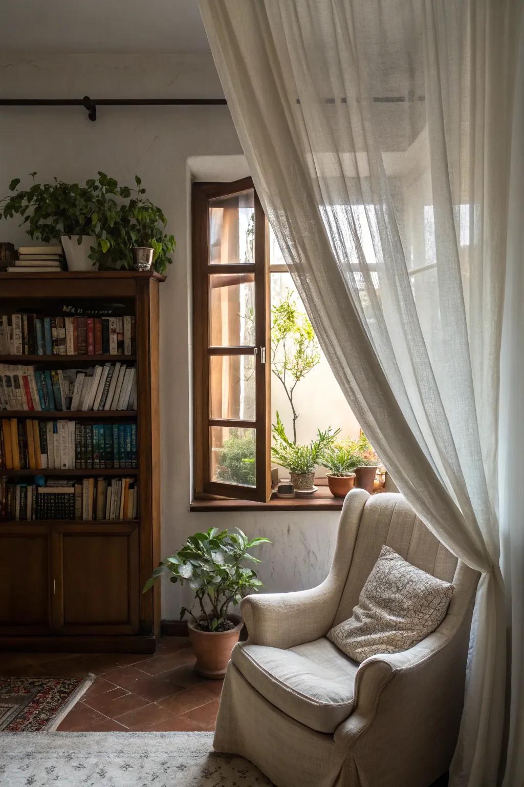 Varied suspending methods for gossamer panels contribute persona and boost the aesthetics of any locale.