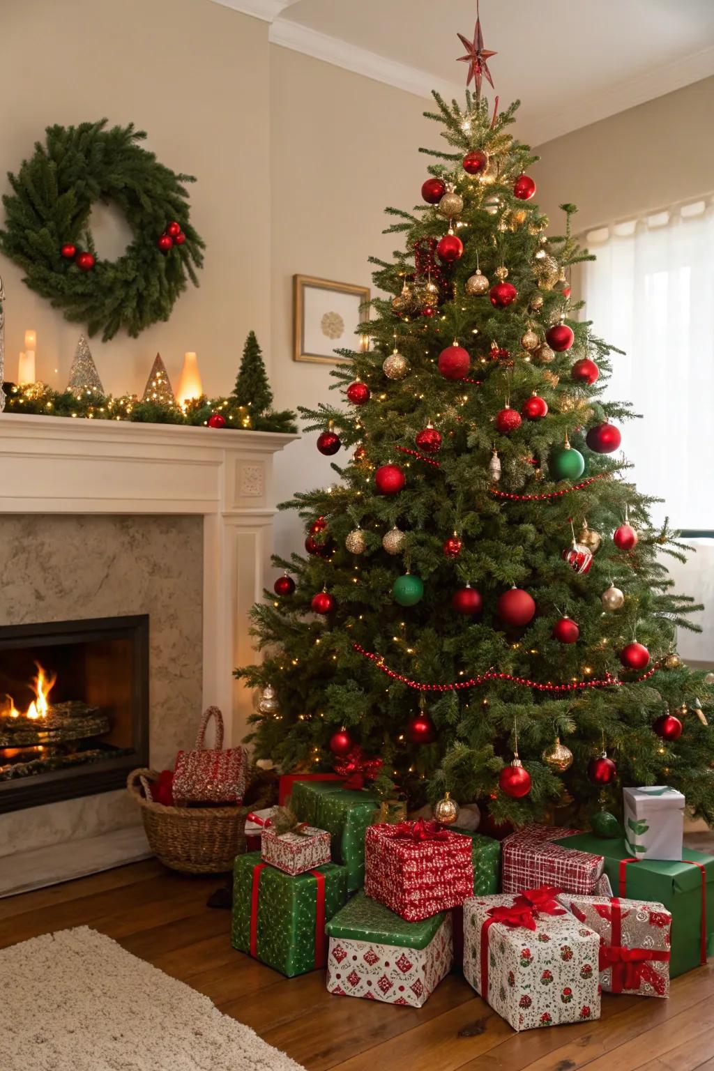 Red and green makes for traditional warmth.