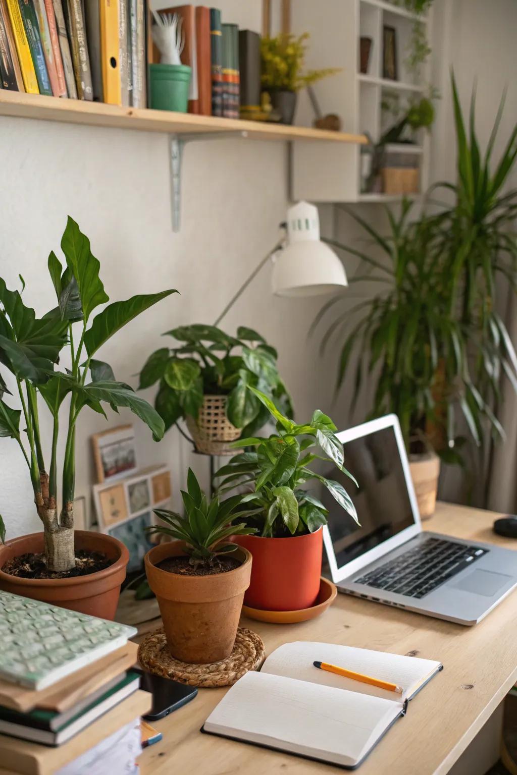 Plants add energy and a breath of fresh air to your office.