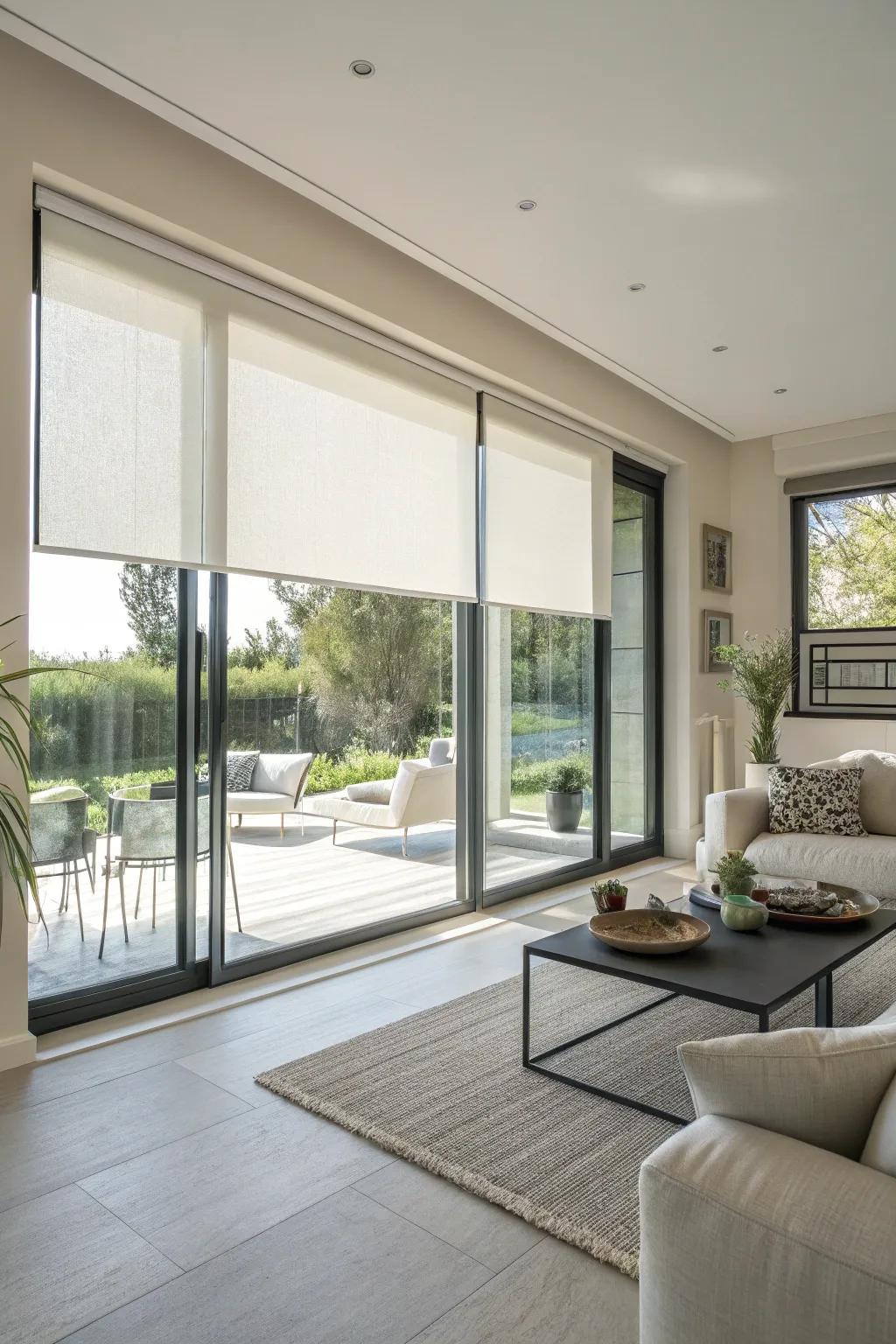 Simple shades deliver a polished, contemporary aesthetic.
