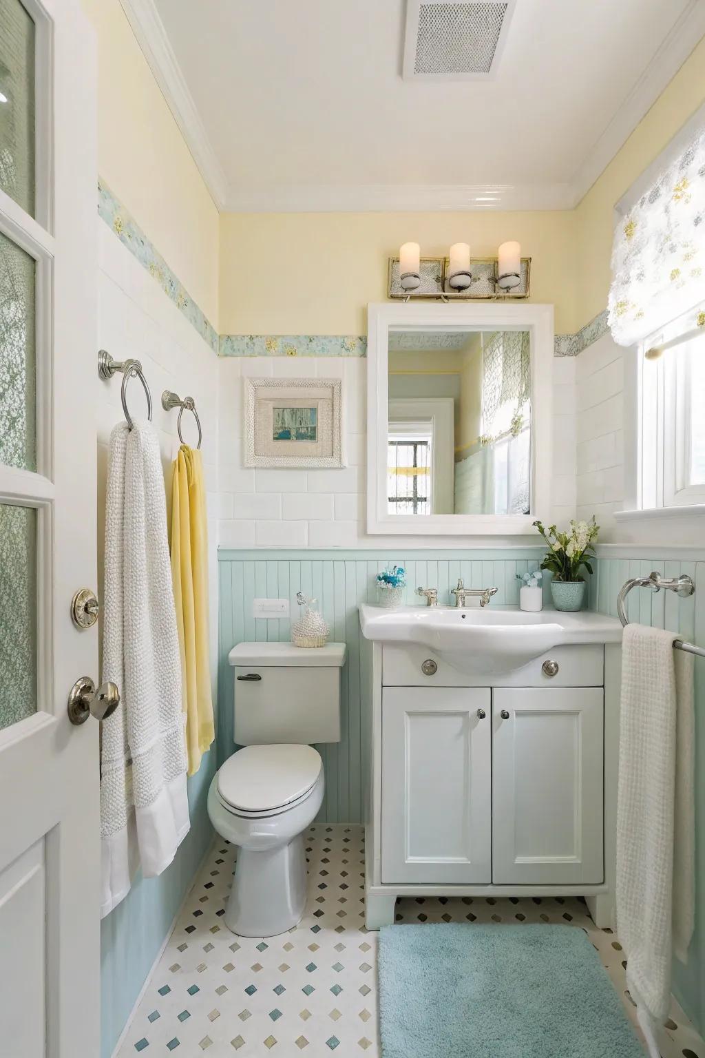 Light shades bring an airy vibe to confined spaces.