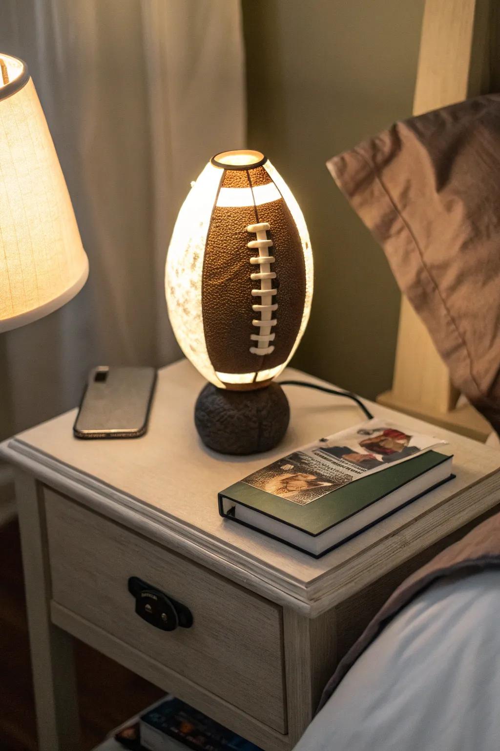 Brighten up your space with sport-themed lamps.