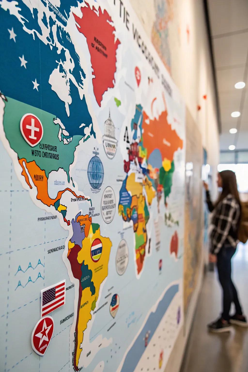 Showcase your travels with map-inspired decal designs.