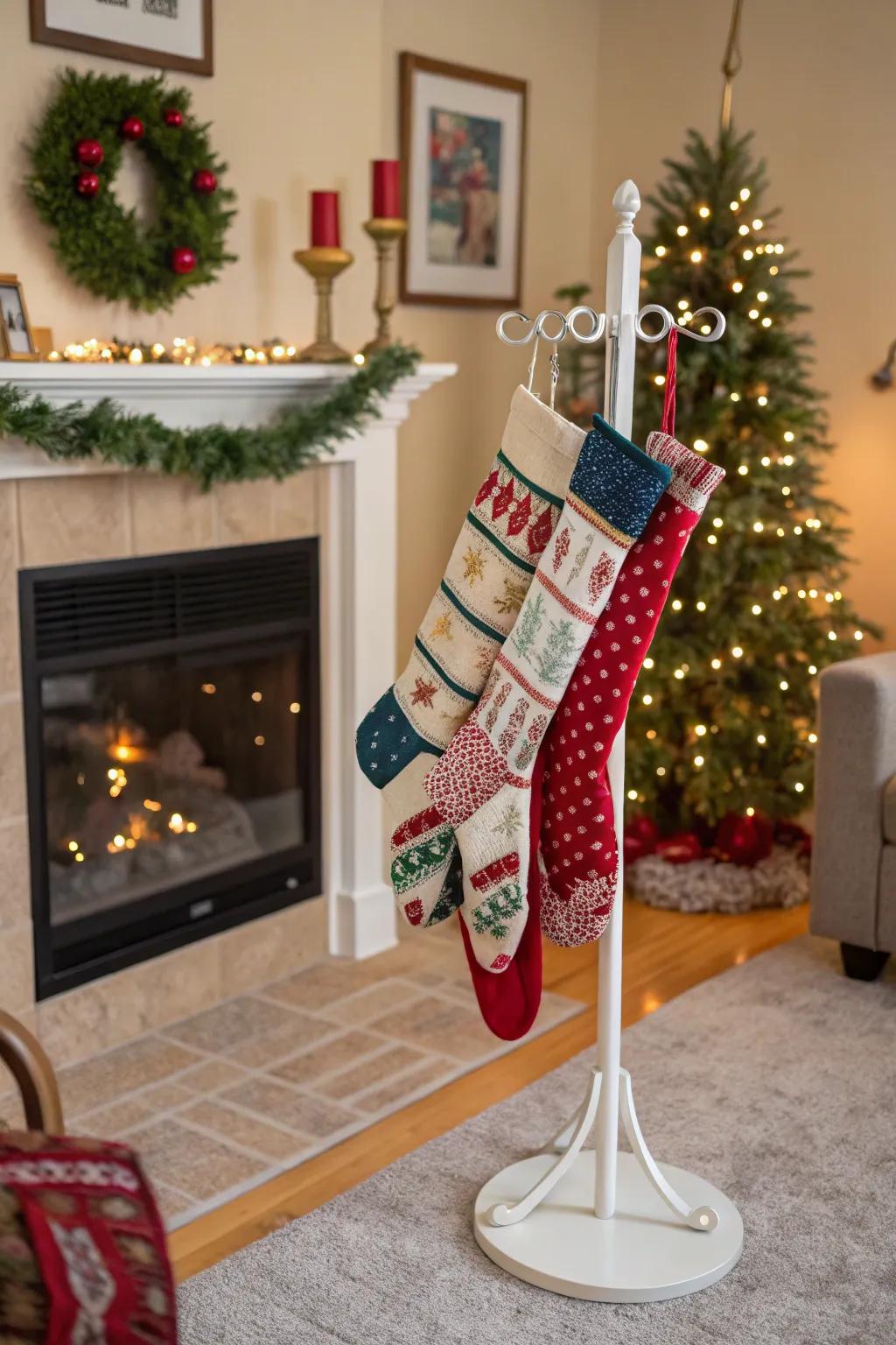 Free-standing holders adding adaptability to your decor.