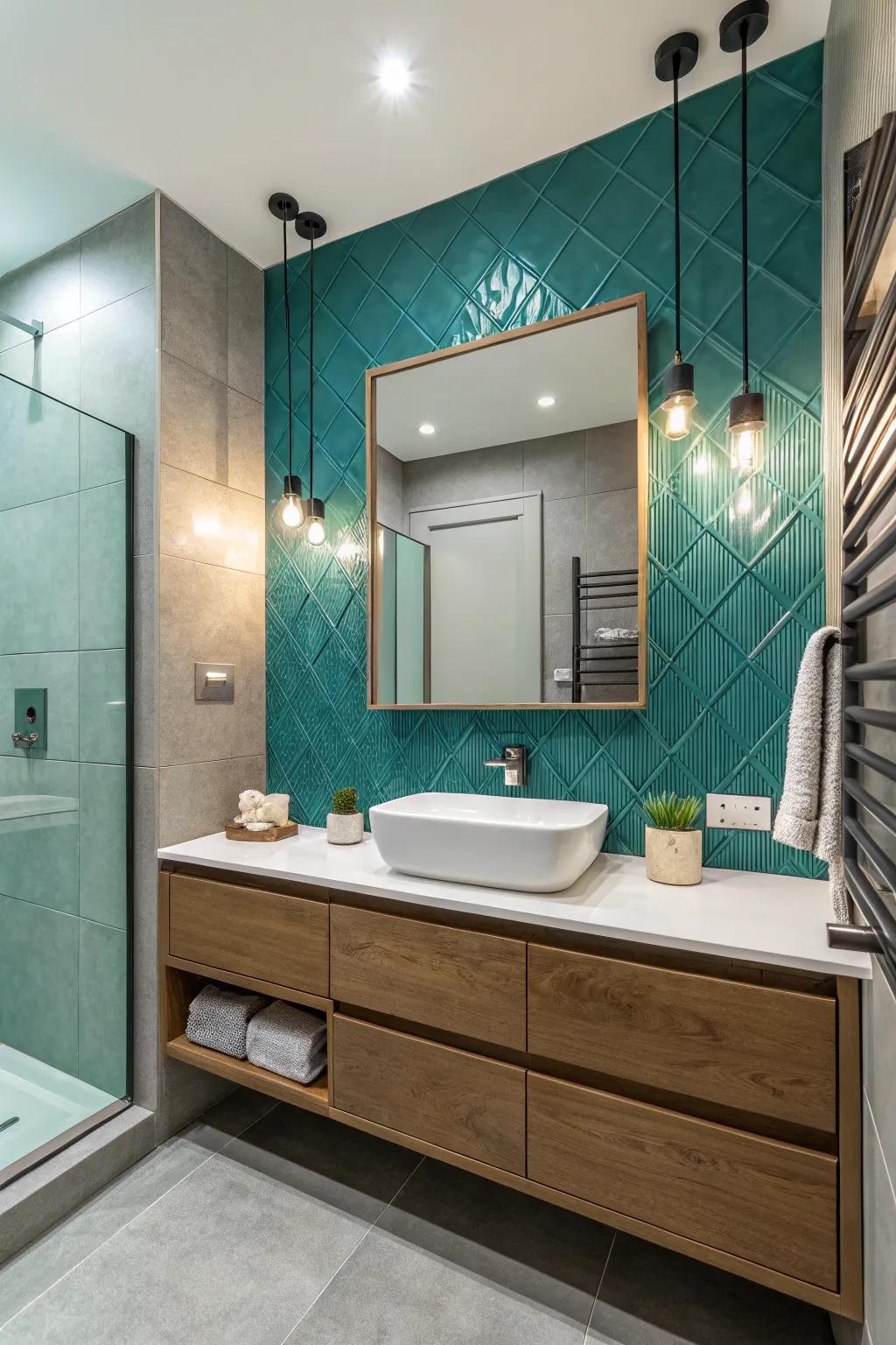 Showcase your space with a striking azure accent wall.