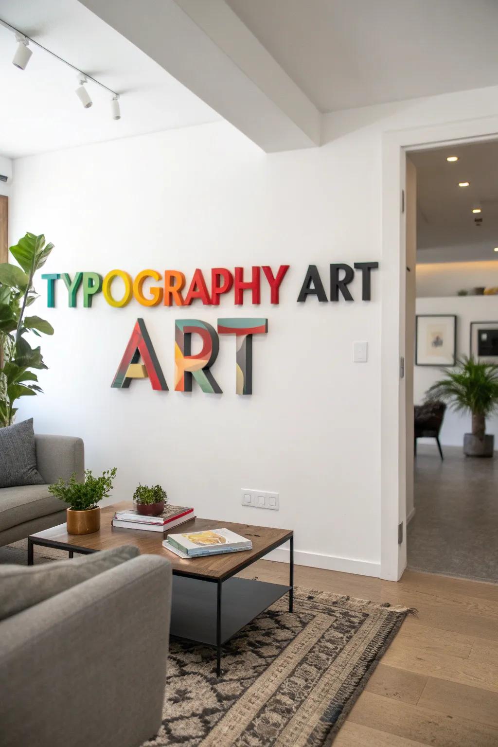 Dimensional typography adds dynamic depth and captivates.
