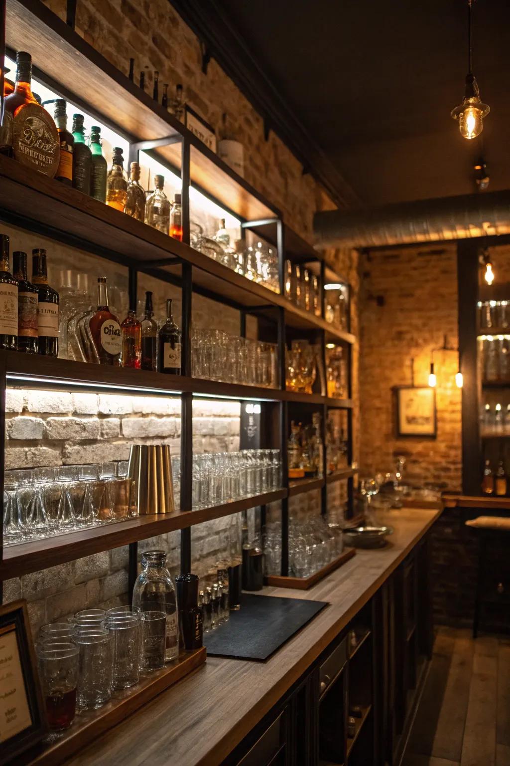 Open displays offer a blend of aesthetic appeal and usefulness.