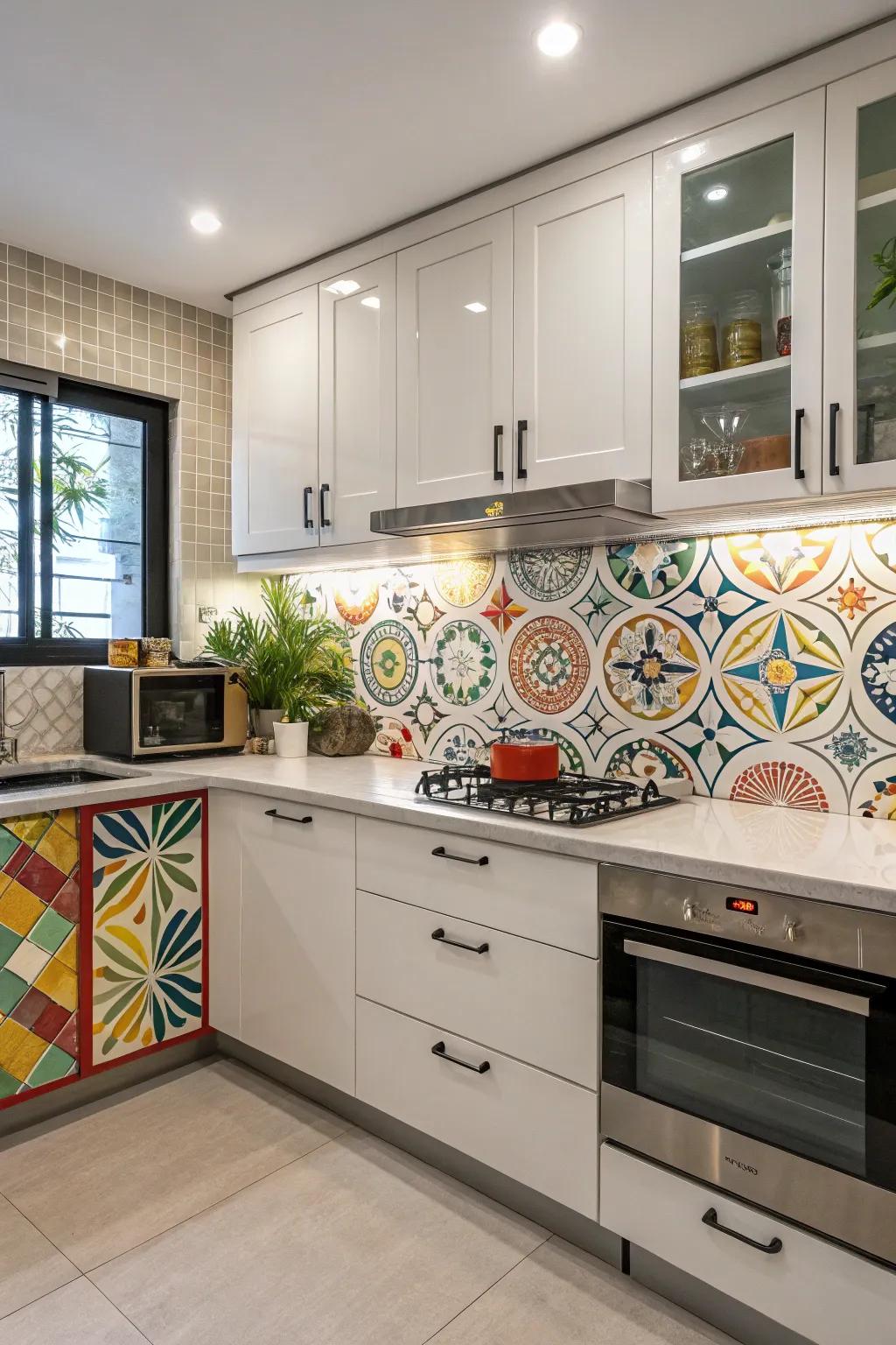 Create a statement using striking visual prints.