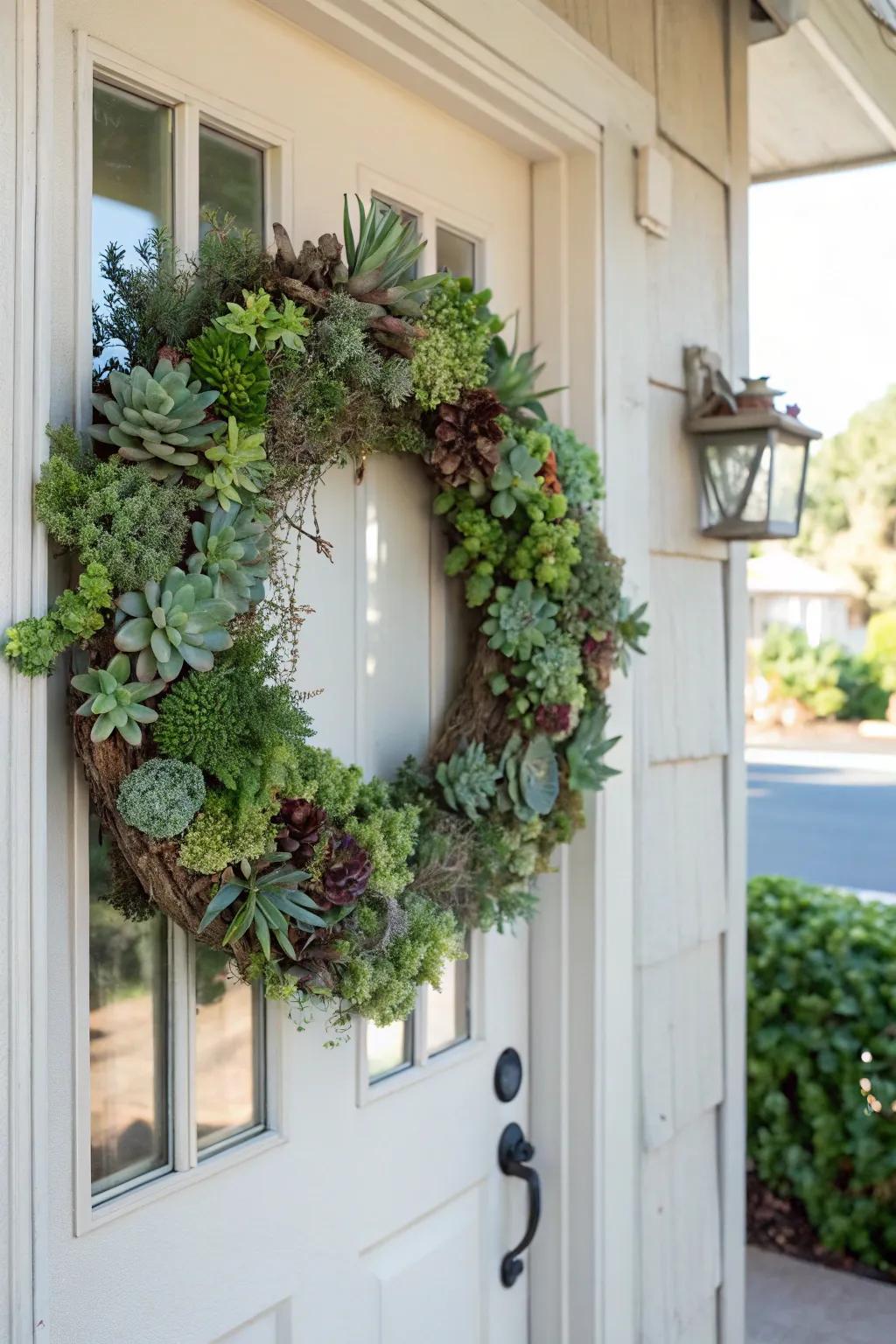 Echeveria calm brings a verdant touch to your entryway.
