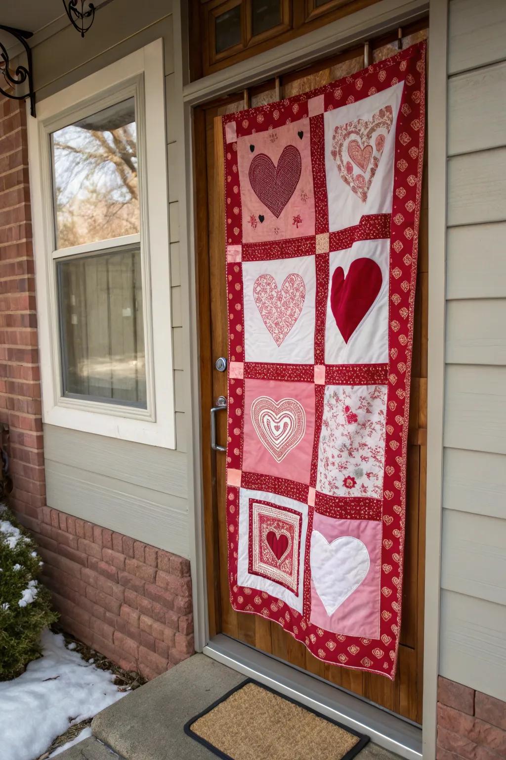 Valentine's decor is made more warm and inviting by layered textiles.