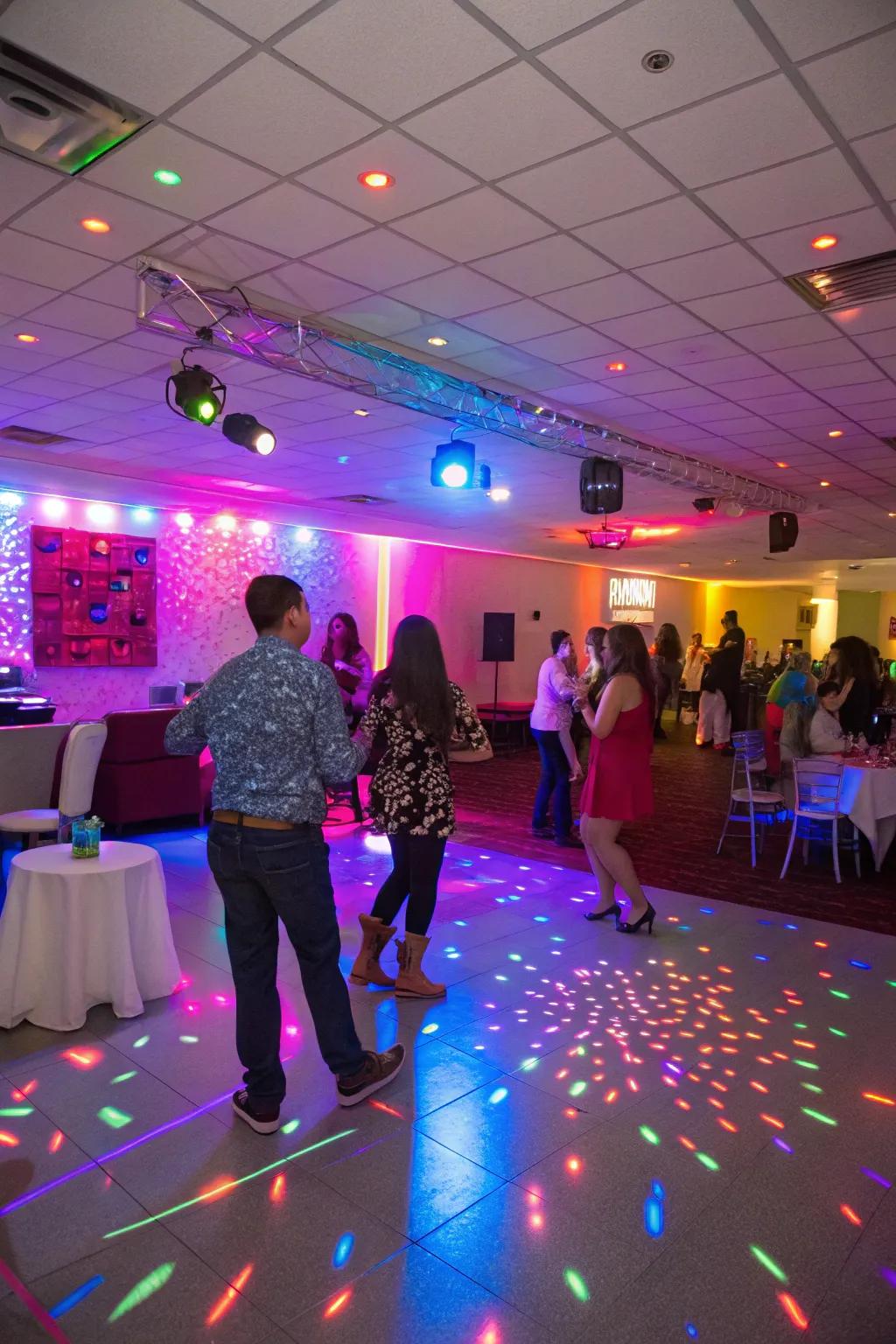 Sculpt a vibrant and spirited ambiance with dynamic LED lighting.