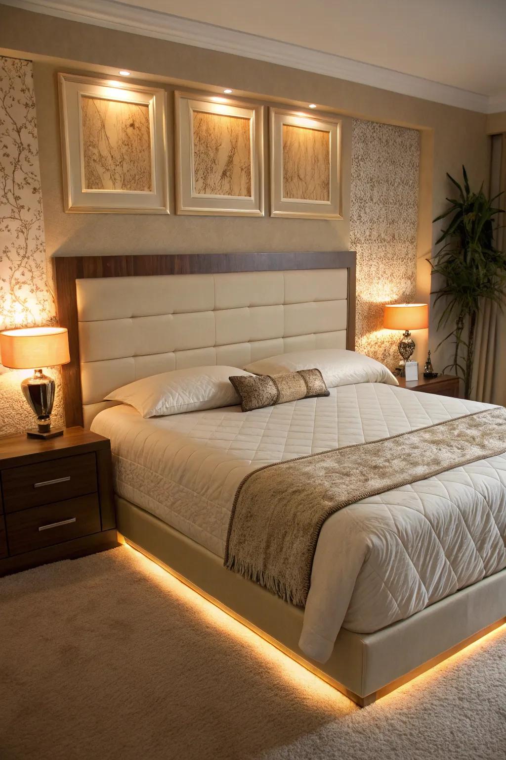 Built-in illumination combines vogue with functionality.