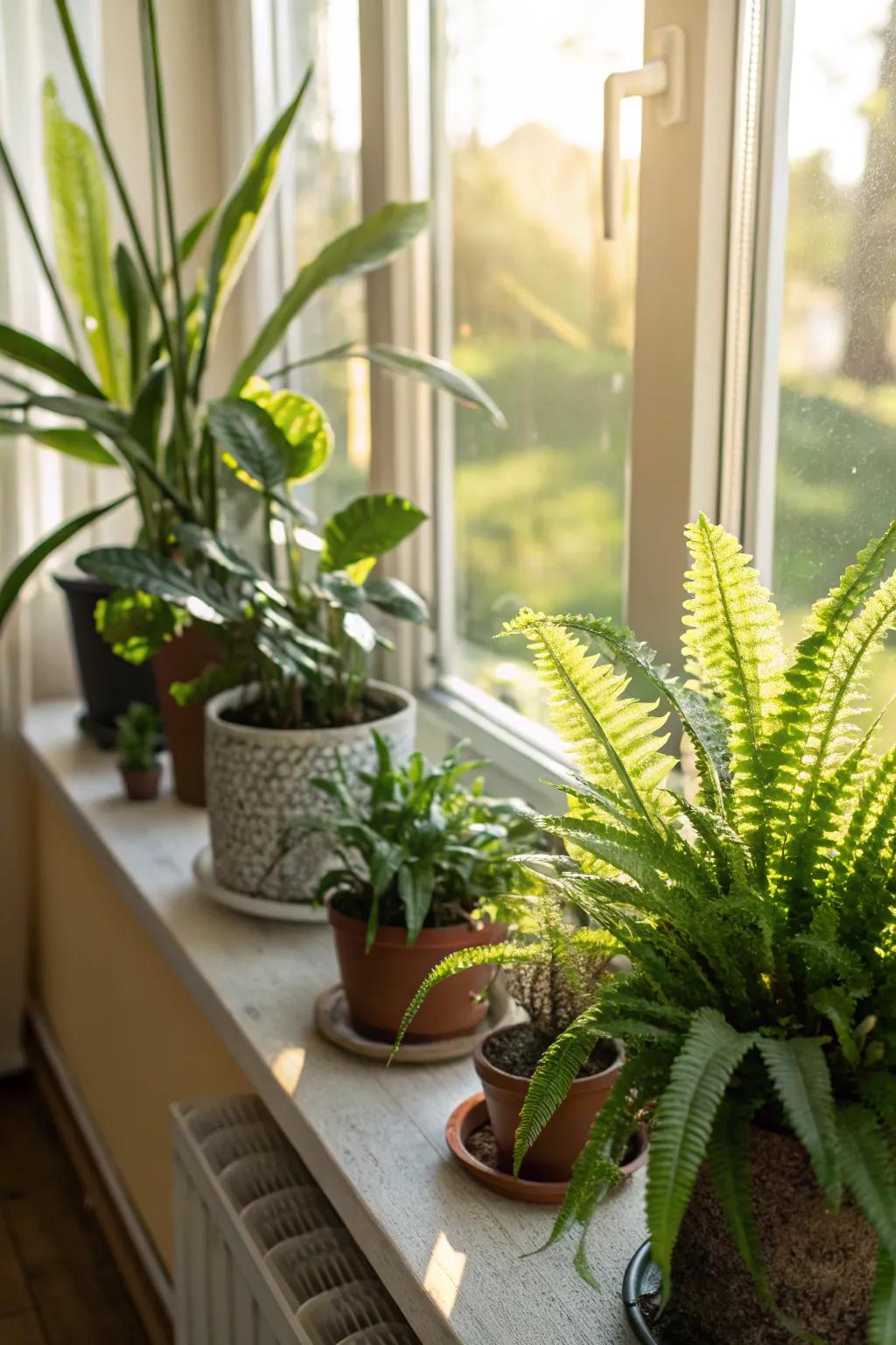 Houseplants to add a touch of nature.