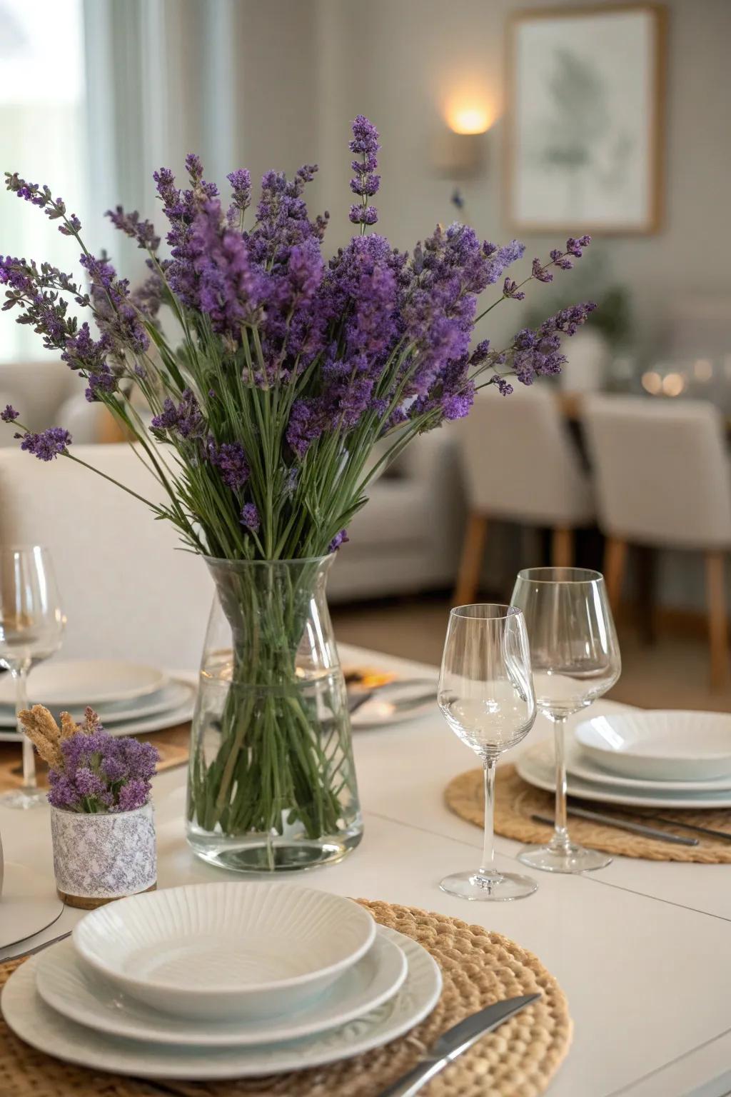 Add elegance to your home with lavender stems.