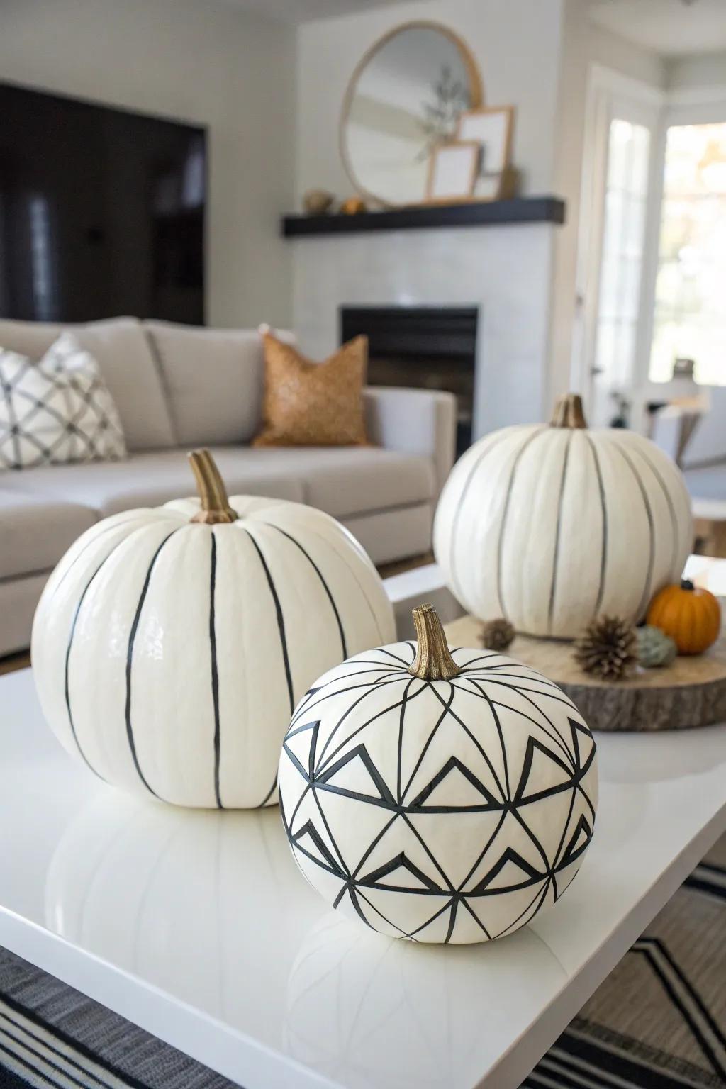 Bold black and white patterns for a contemporary accent.