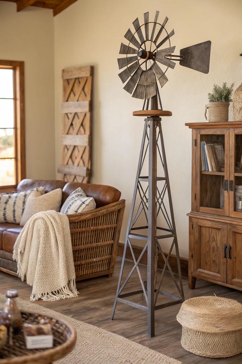 Mix various materials to get a fashionable, cozy relaxing area.