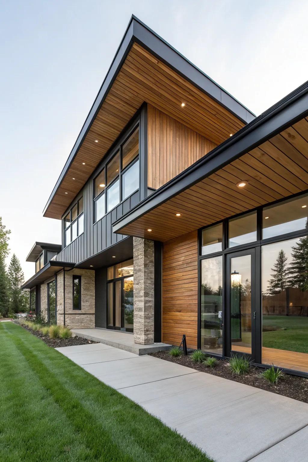 Contrasting materials adding significance and uniqueness to your home.