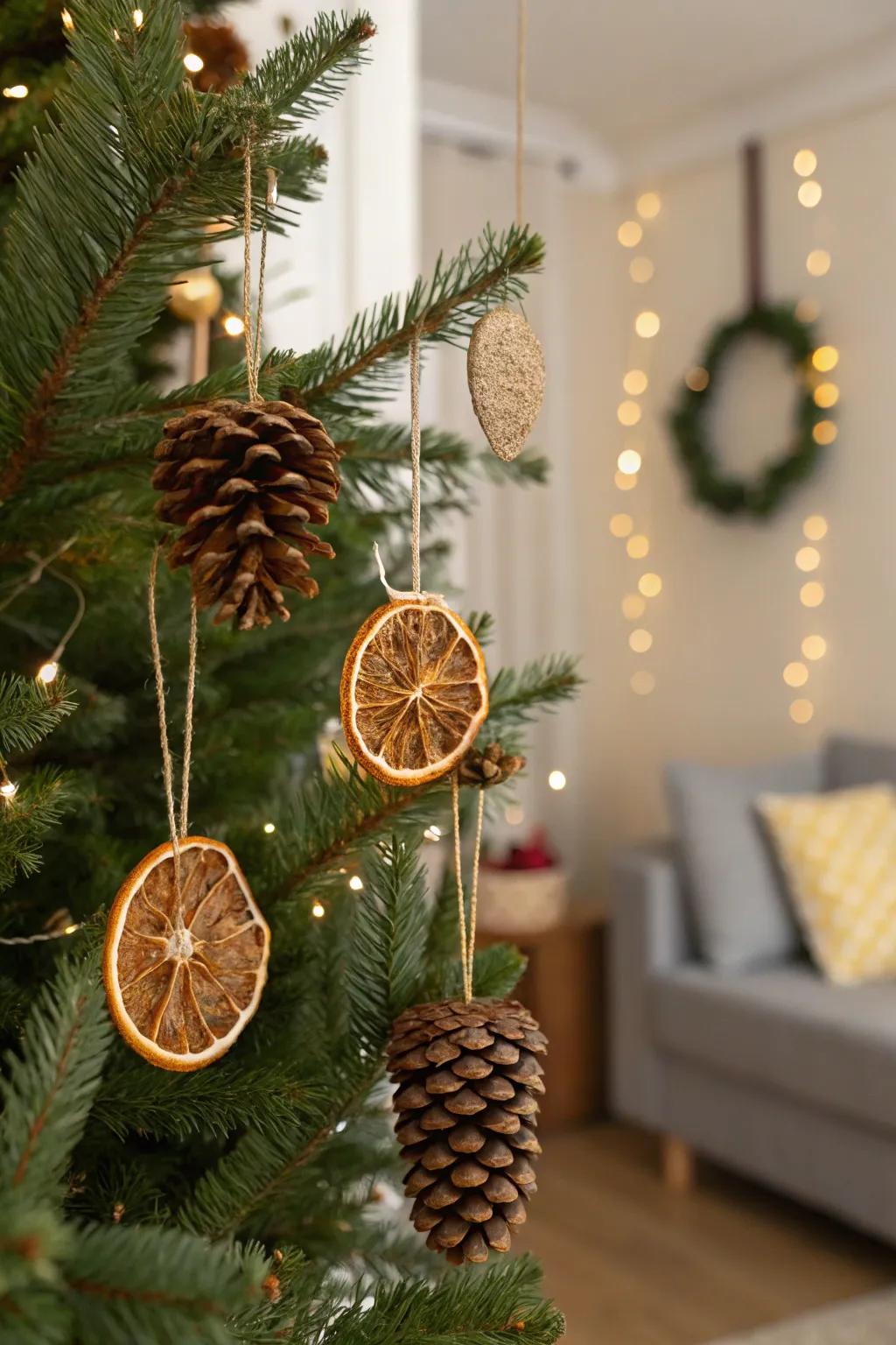 Capture the essence of nature with these earthy tree baubles.