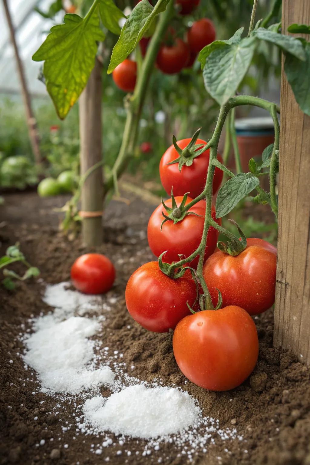 Neutralizing powder ensures tomatoes are sweeter and juicier.