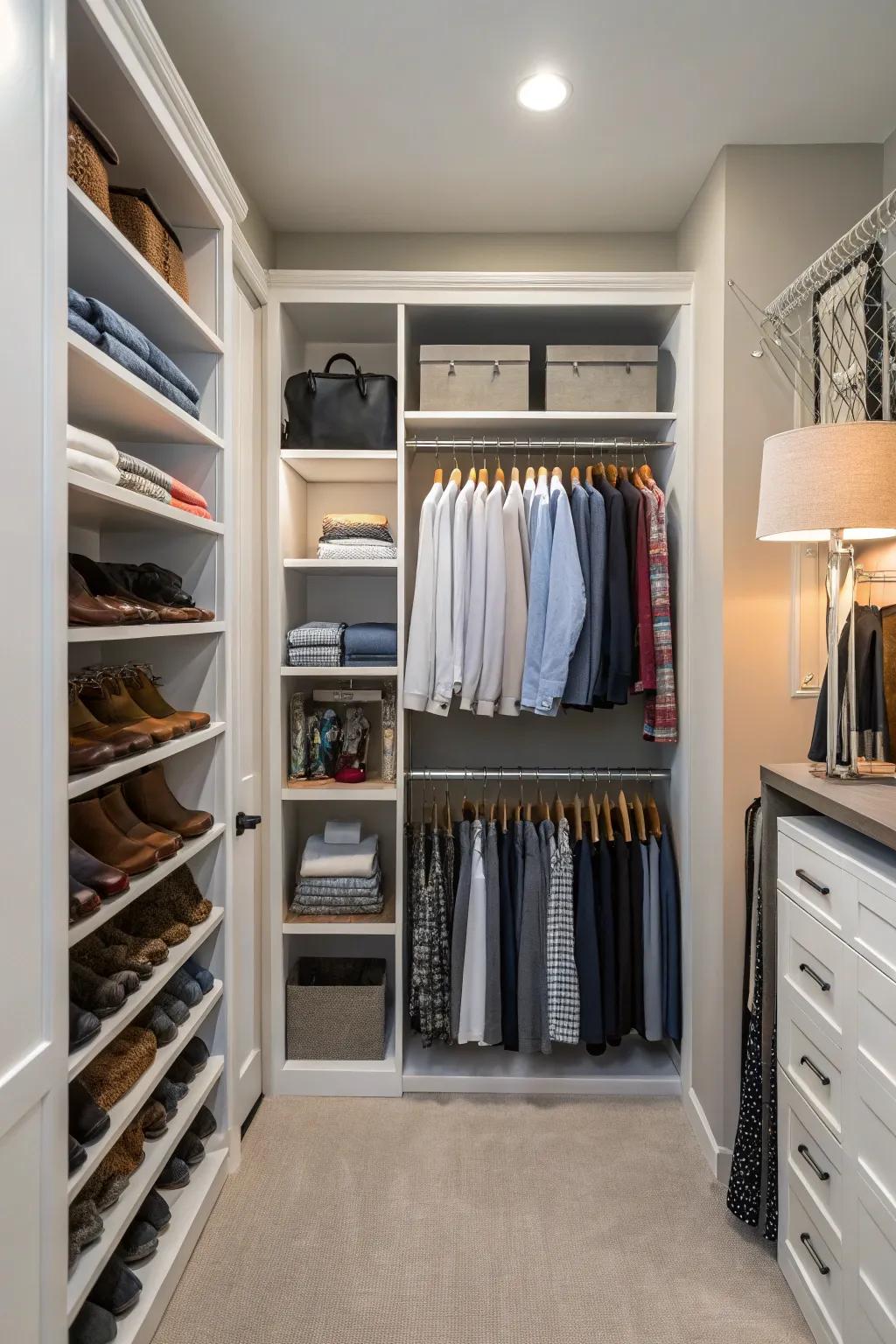 Adjustable shelves that change with your needs.