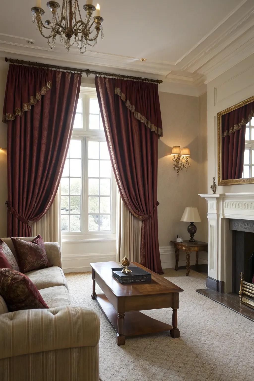 Extended coverings create drama and height.