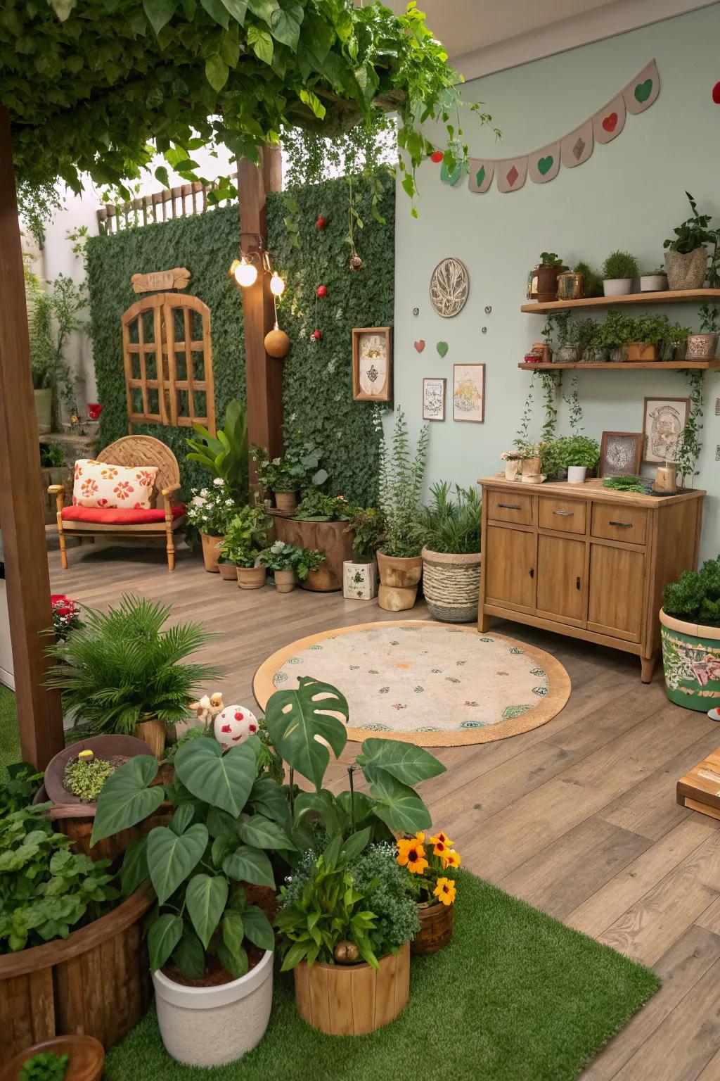 A botanical retreat conveys calmness to your dwelling.
