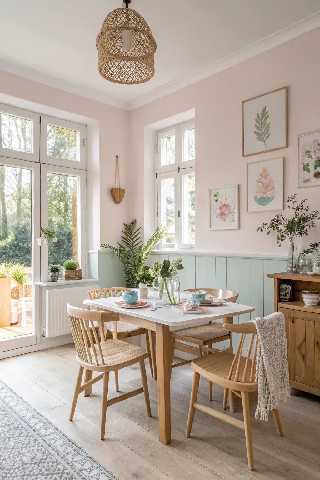 Light colors add to the feeling of openness and warmth.
