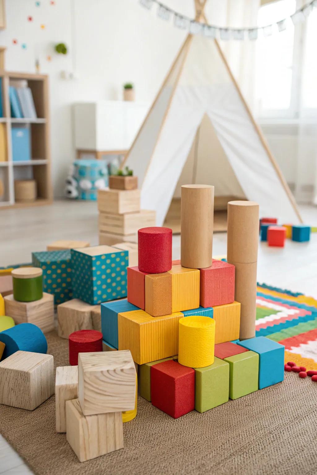 An assortment of blocks for limitless inventiveness.