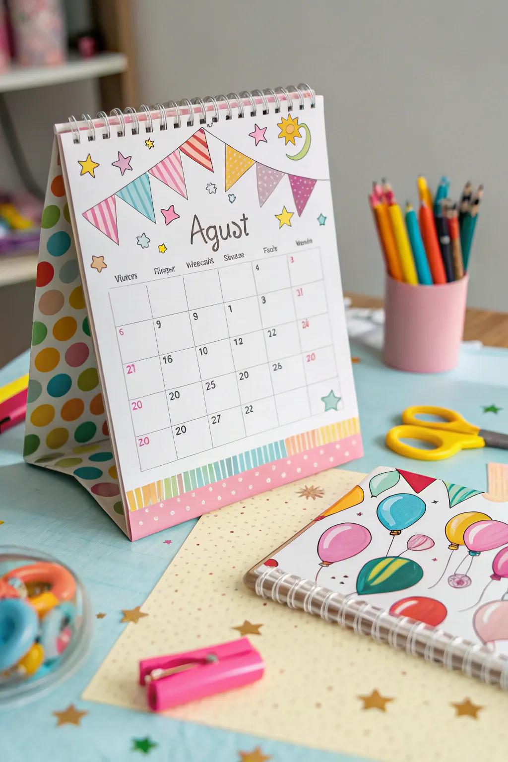 Fill your calendar with joy through the addition of whimsical designs.