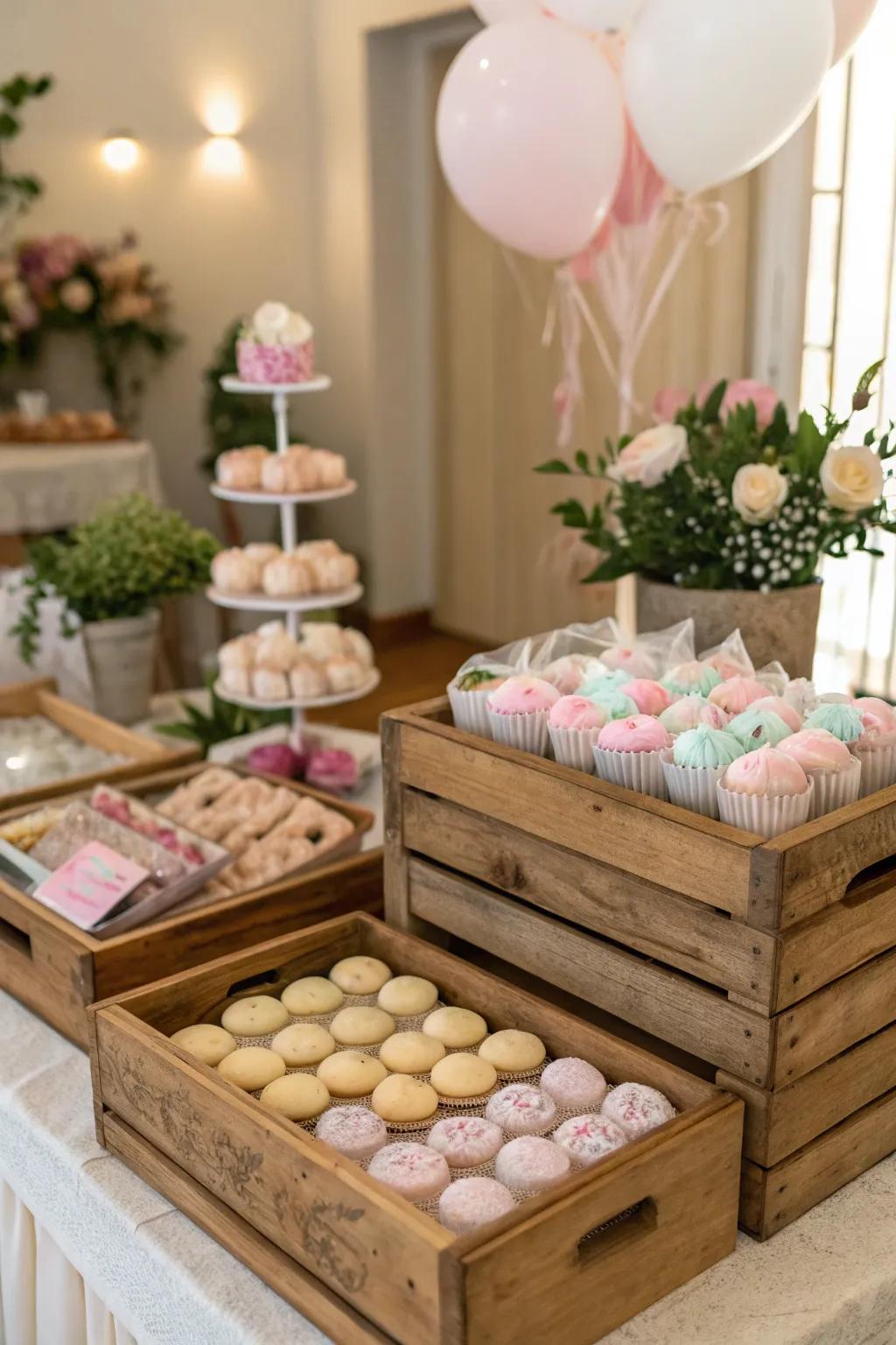 Farmhouse-Chic Wood Showcases: A Touch of Vintage