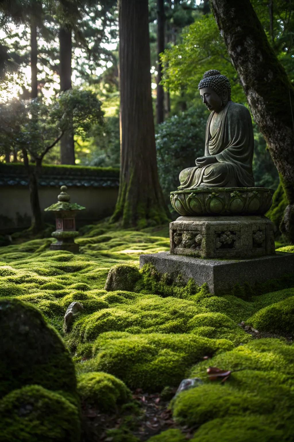 Ground moss adds a gentle, inviting touch to your garden.