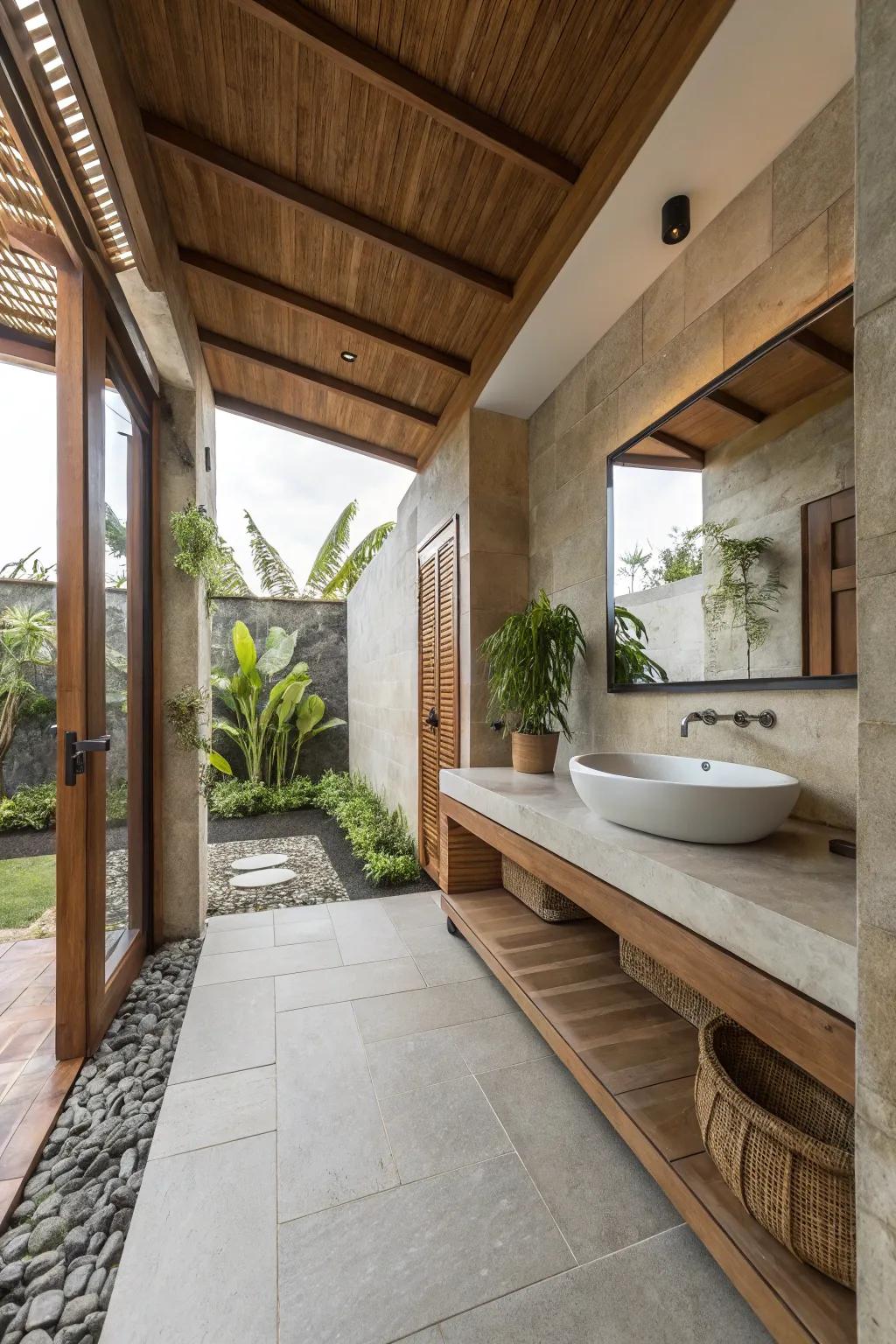Minimalism highlights the beauty of organic materials.