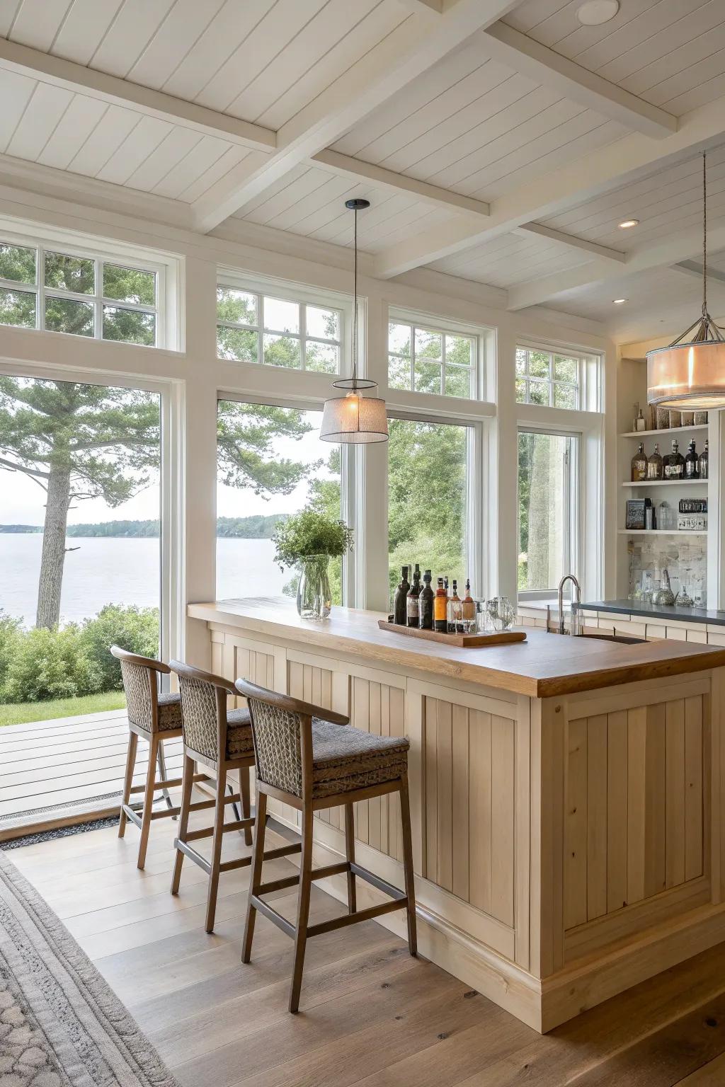 Open and airy panel designs provide a revitalizing and inviting atmosphere.