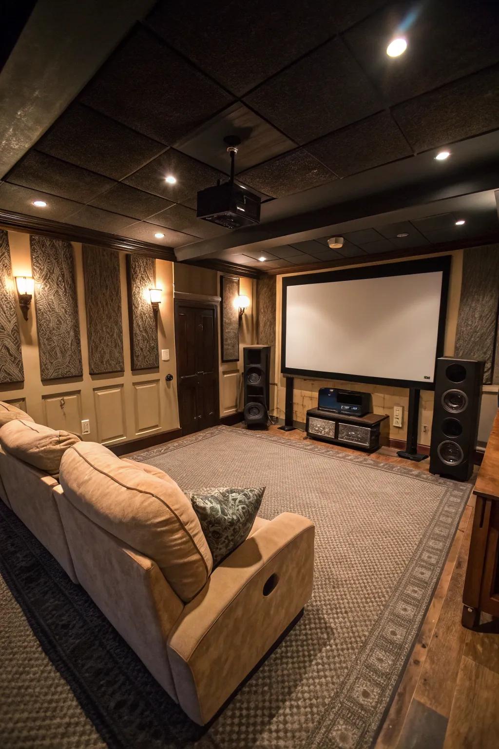 An immersive sound system improves the audio experience, turning film nights into unforgettable events.