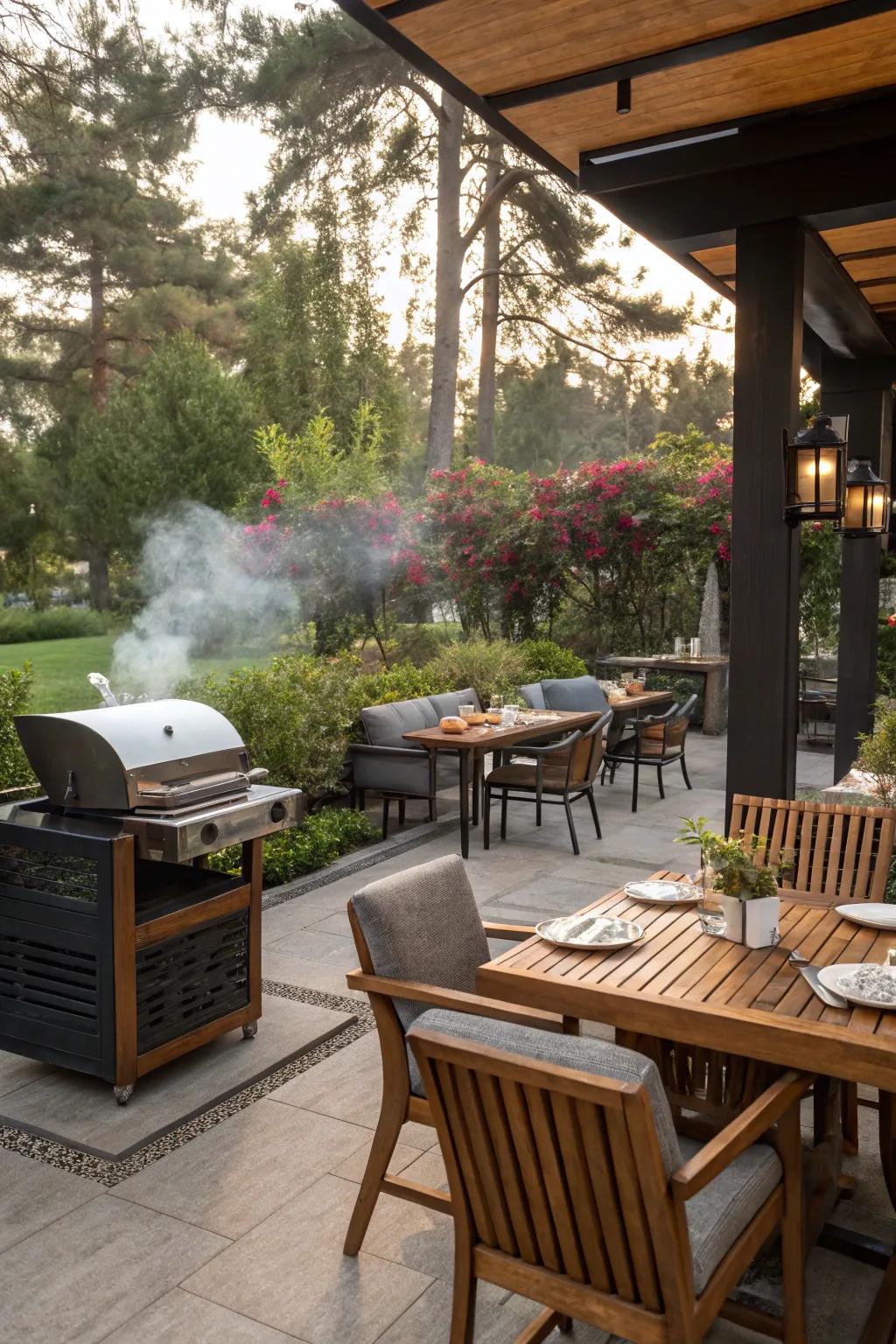 Establish appealing spaces with cozy lounging and dining zones.