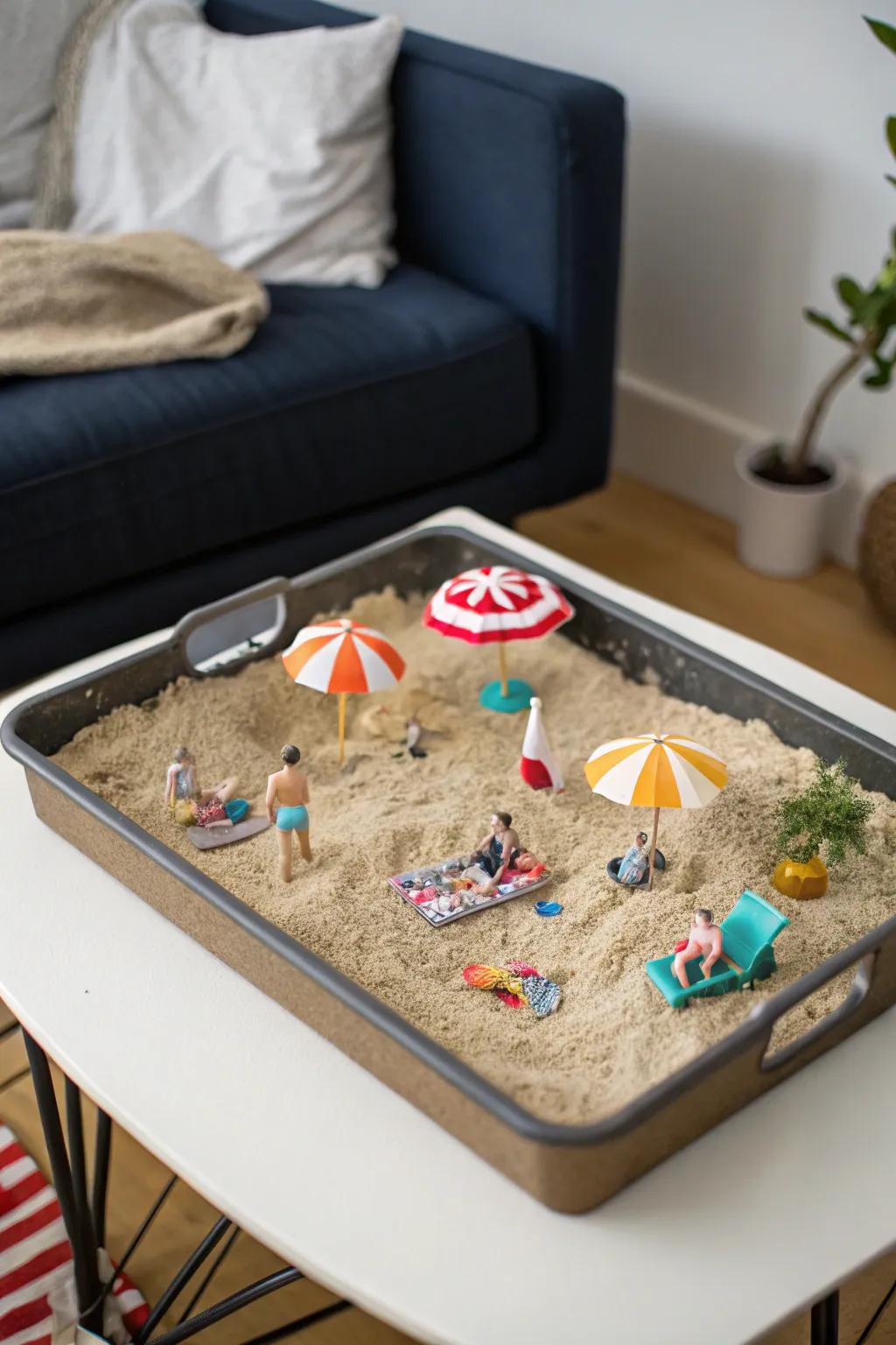 Bring a playful seaside vibe to your coffee table with a mini view.