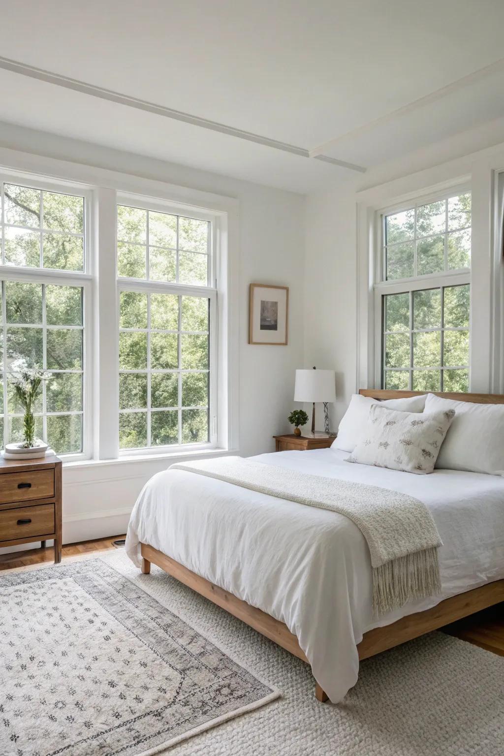 Embrace purity and openness with soft white hues.