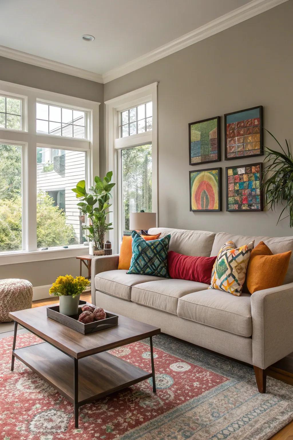 Greige sets the stage as a versatile backdrop, ready for any decor.